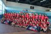 El grupo del CN Mijas con las banderas.