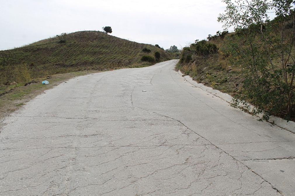 Imagen de un camino rural hormigonado. 