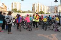 Imagen tomada durante la jornada de 'Al  cole en bici' celebrada hace dos semanas en Las Lagunas. FOTO: Archivo