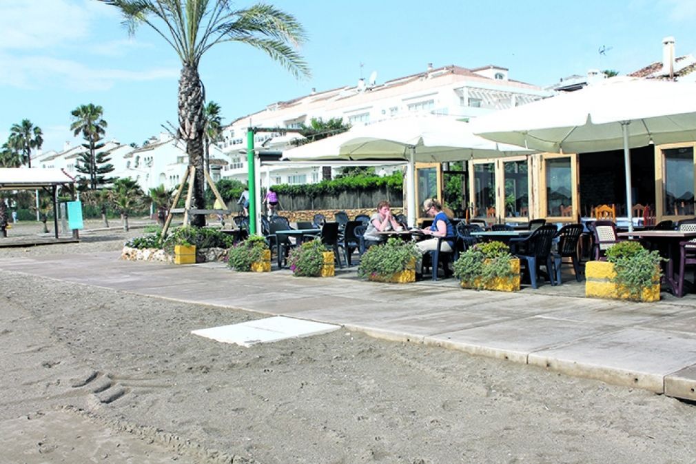 Imagen de uno de los chiringuitos de Mijas.  