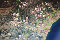 Este mapa refleja los puntos del municipio donde se realizan la quema de rastrojos este fin de semana. IMAGEN: Bomberos Mijas