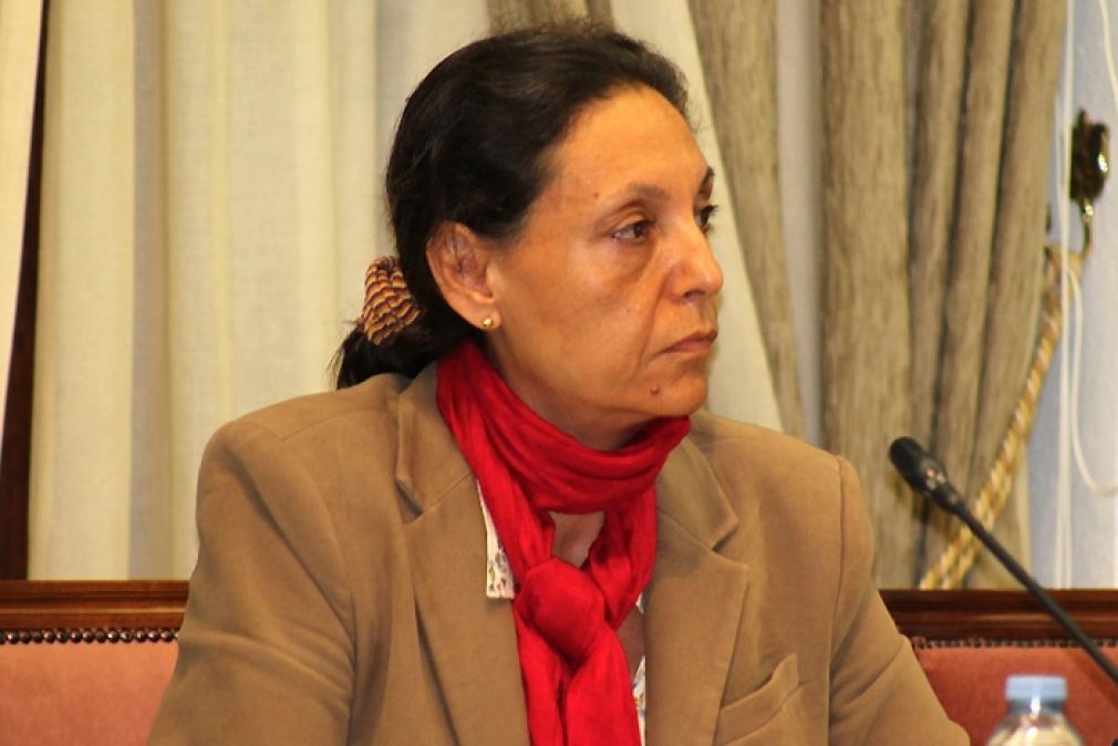La concejala no adscrita, Helena Adba, en un pleno ordinario del Ayuntamiento de Mijas.